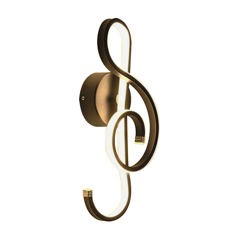 LED Bedside Sconce Light Contemporary White/Black/Coffee Wall Mounted Lighting with Twisted Acrylic Shade, Warm/White Light Clearhalo 'Modern wall lights' 'Modern' 'Wall Lamps & Sconces' 'Wall Lights' Lighting' 369776