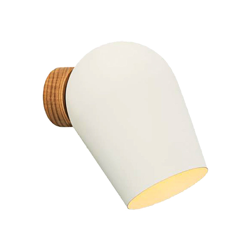 Dome Wall Mounted Light with White Metal Shade 1 Light Nordic Wall Lighting for Bedside Clearhalo 'Cast Iron' 'Glass' 'Industrial' 'Modern wall lights' 'Modern' 'Tiffany' 'Traditional wall lights' 'Vanity Lights' 'Wall Lights' Lighting' 370152