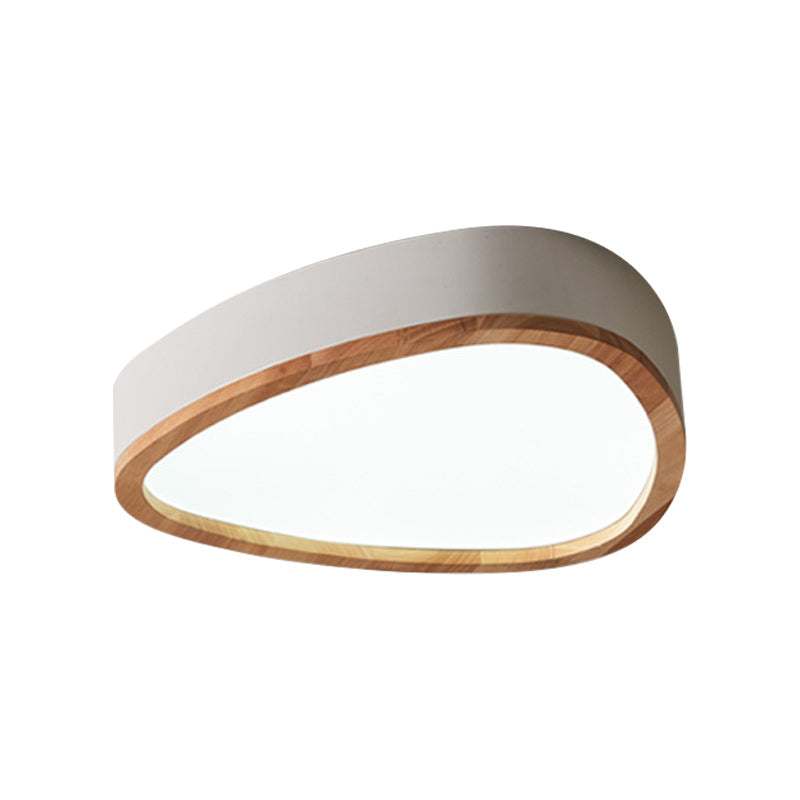 Grey/White/Green Drop Flush Mount Ceiling Light Modern Iron and Wood Unique Ceiling Light in Warm/White Clearhalo 'Ceiling Lights' 'Close To Ceiling Lights' 'Close to ceiling' 'Flush mount' Lighting' 370748