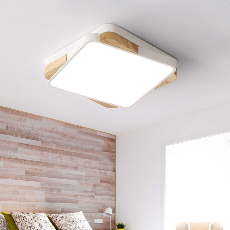 16"/19.5"/35.5" Acrylic Lighting Fixture Contemporary Rectangular Ceiling Lights Flush Mount in Black/White for Living Room Clearhalo 'Ceiling Lights' 'Close To Ceiling Lights' 'Close to ceiling' 'Flush mount' Lighting' 370770