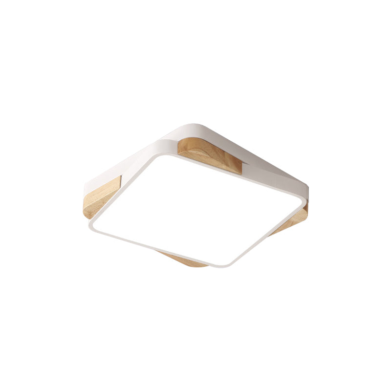 16"/19.5"/35.5" Acrylic Lighting Fixture Contemporary Rectangular Ceiling Lights Flush Mount in Black/White for Living Room Clearhalo 'Ceiling Lights' 'Close To Ceiling Lights' 'Close to ceiling' 'Flush mount' Lighting' 370771