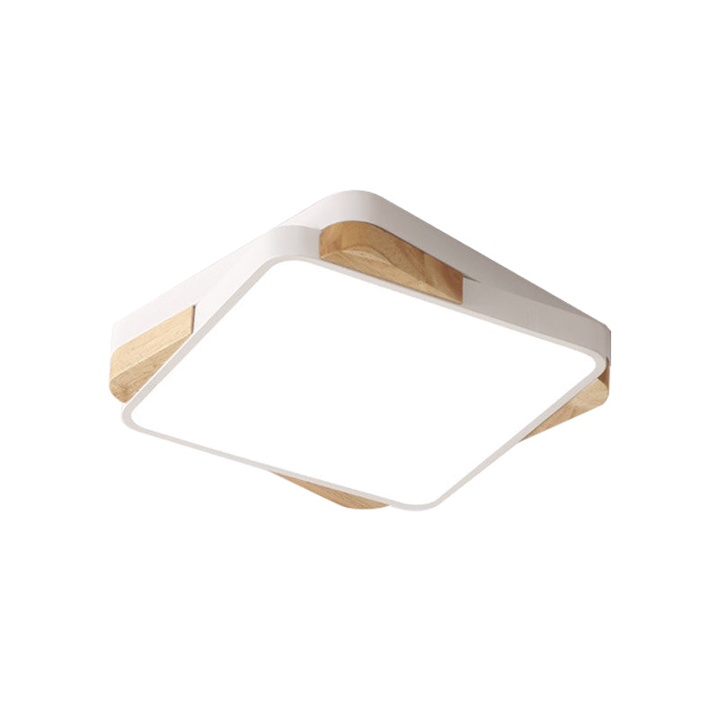 16"/19.5"/35.5" Acrylic Lighting Fixture Contemporary Rectangular Ceiling Lights Flush Mount in Black/White for Living Room Clearhalo 'Ceiling Lights' 'Close To Ceiling Lights' 'Close to ceiling' 'Flush mount' Lighting' 370775