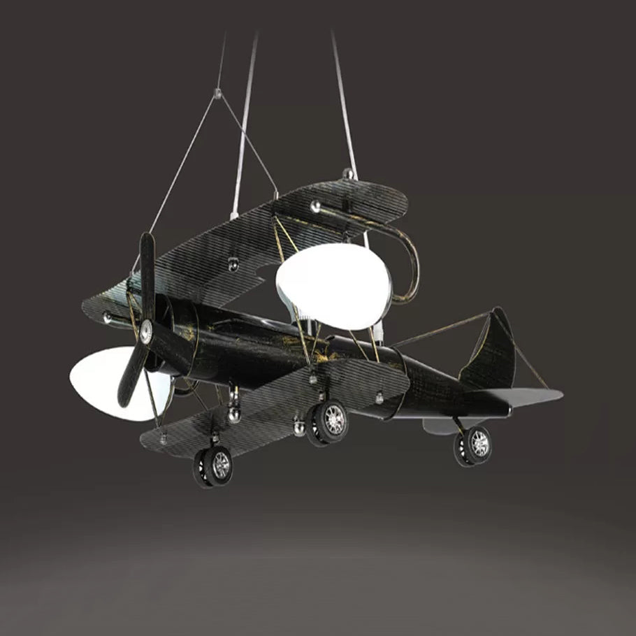 Glider Kindergarten Suspension Light Metal Vintage Style Chandelier in Antique Brass Clearhalo 'Ceiling Lights' 'Chandeliers' Lighting' options 37097