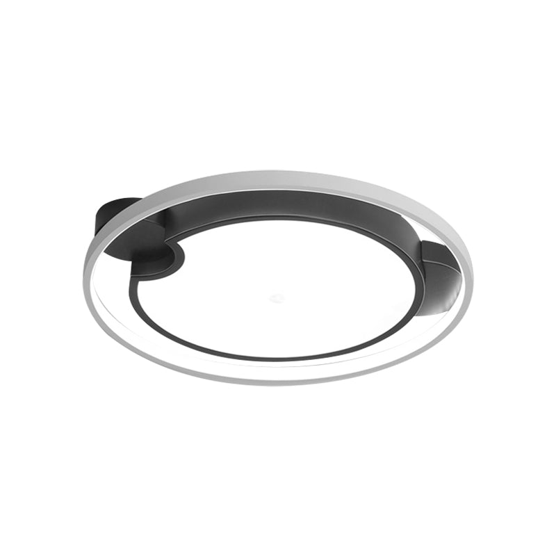 16"/19.5" Unique Bedroom Lighting Fixture, Contemporary 1 Head Round/Square Ceiling Light Fixture for Bedroom Clearhalo 'Ceiling Lights' 'Close To Ceiling Lights' 'Close to ceiling' 'Flush mount' Lighting' 373387