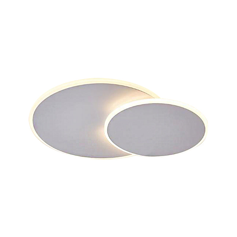 16"/19.5" Overlapping Creative Flush Mount Light Modern Acrylic Round/Square/Triangle Flush Mount Clearhalo 'Ceiling Lights' 'Close To Ceiling Lights' 'Close to ceiling' 'Flush mount' Lighting' 373580