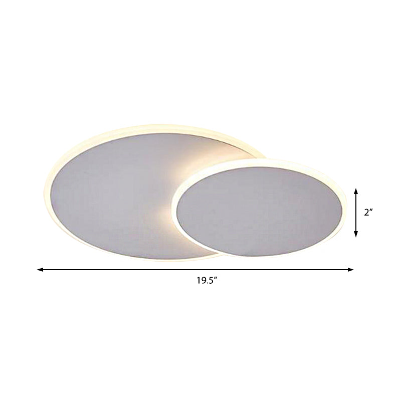16"/19.5" Overlapping Creative Flush Mount Light Modern Acrylic Round/Square/Triangle Flush Mount Clearhalo 'Ceiling Lights' 'Close To Ceiling Lights' 'Close to ceiling' 'Flush mount' Lighting' 373584