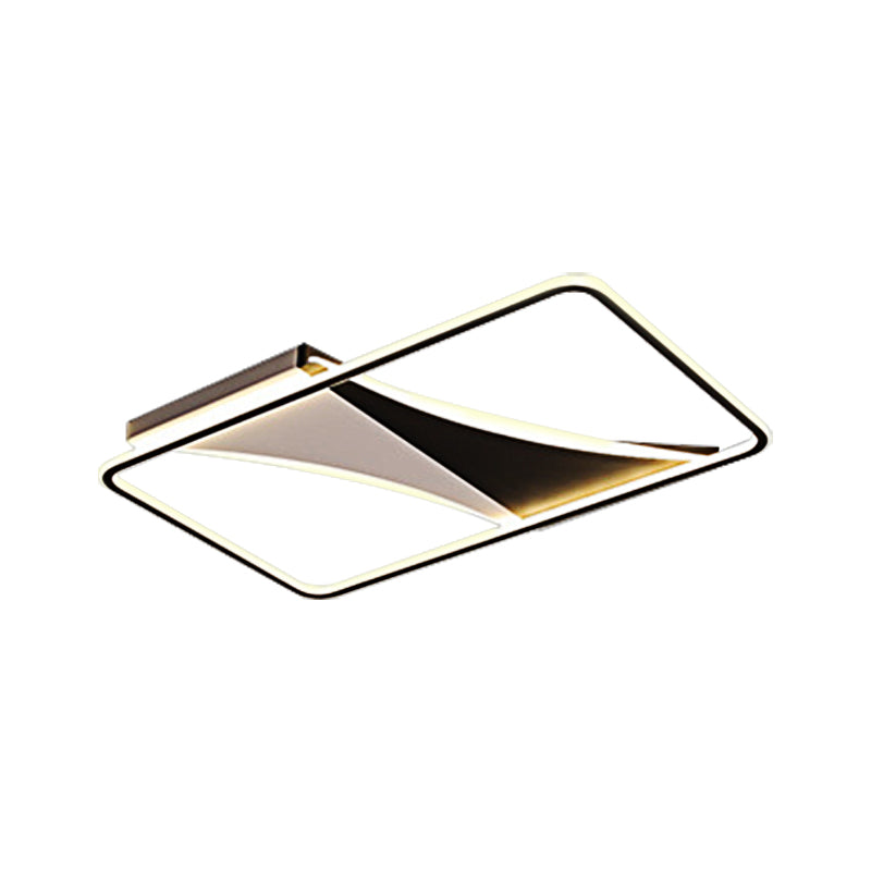 16"/19.5"/23.5"/35.5" Wide Ultra Thin Flush Lighting Metallic Led Modern Flush Ceiling Light in Warm/White Light Clearhalo 'Ceiling Lights' 'Close To Ceiling Lights' 'Close to ceiling' 'Flush mount' Lighting' 376868