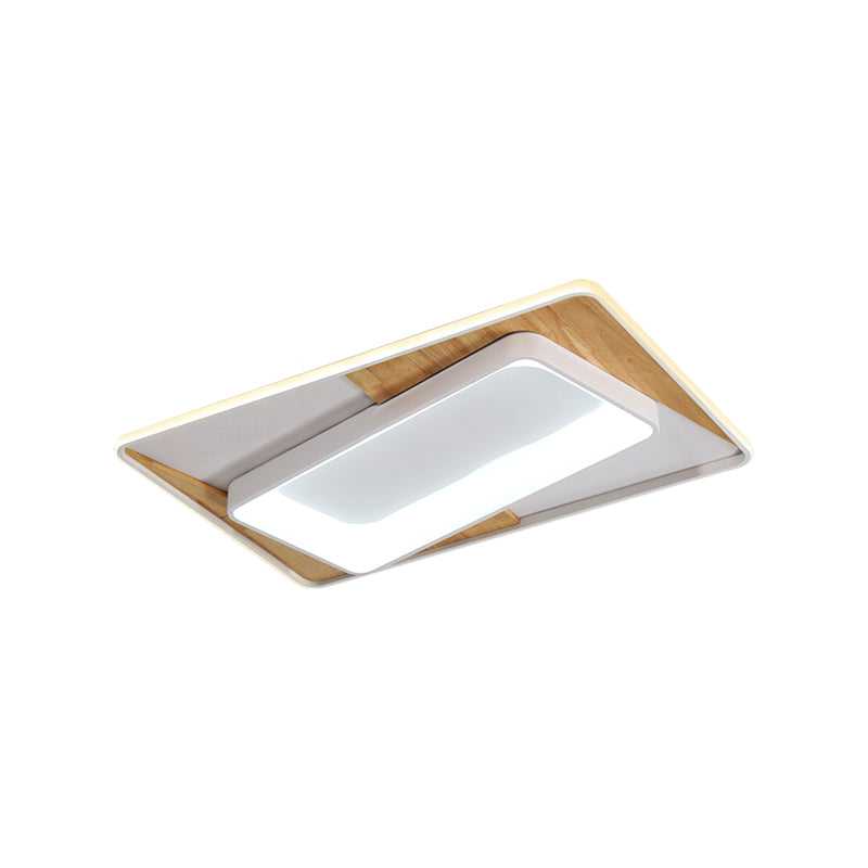 Modern Slim Rectangle Ceiling Lamp Acrylic LED Flush Mount Light in White for Bedroom Foyer Clearhalo 'Ceiling Lights' 'Close To Ceiling Lights' 'Close to ceiling' 'Flush mount' Lighting' 376997