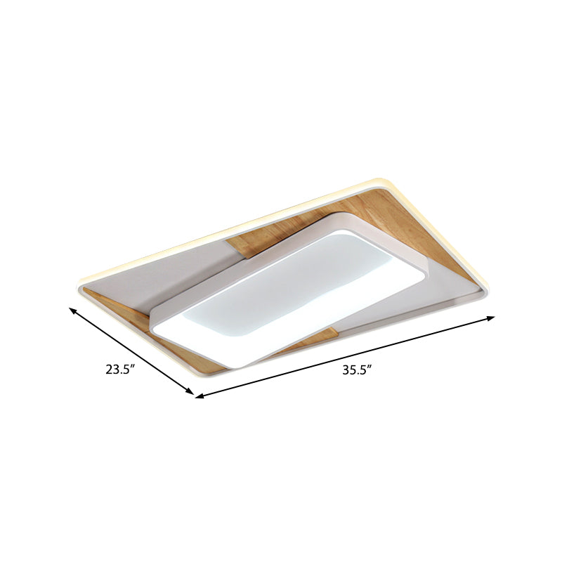 Modern Slim Rectangle Ceiling Lamp Acrylic LED Flush Mount Light in White for Bedroom Foyer Clearhalo 'Ceiling Lights' 'Close To Ceiling Lights' 'Close to ceiling' 'Flush mount' Lighting' 376998