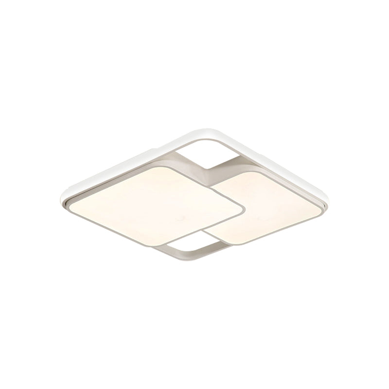 Black/White Rectangle Flush Ceiling Light Contemporary Acrylic LED Flushmount Light for Cafe Clearhalo 'Ceiling Lights' 'Close To Ceiling Lights' 'Close to ceiling' 'Flush mount' Lighting' 377044