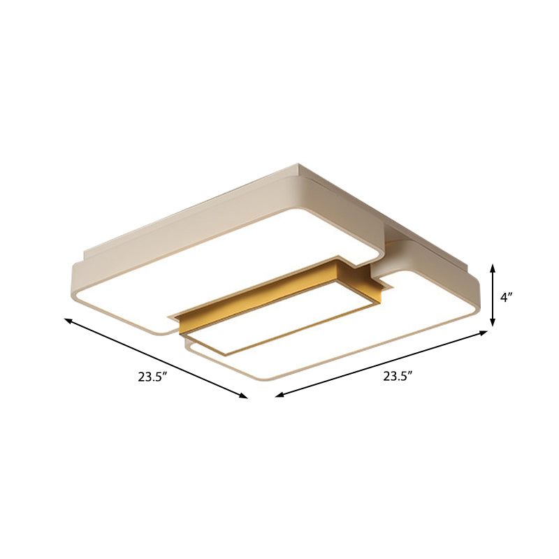 Living Room White Flush Mount Light Acrylic Modern Warm/White Lighting LED Ceiling Lamp Clearhalo 'Ceiling Lights' 'Close To Ceiling Lights' 'Close to ceiling' 'Flush mount' Lighting' 377145