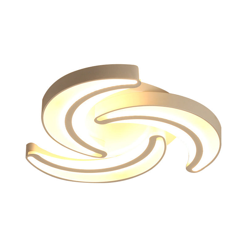 Contemporary Flower Flush Mount Light Acrylic Warm/White Lighting LED Ceiling Fixture in White for Hotel Clearhalo 'Ceiling Lights' 'Close To Ceiling Lights' 'Close to ceiling' 'Flush mount' Lighting' 377160