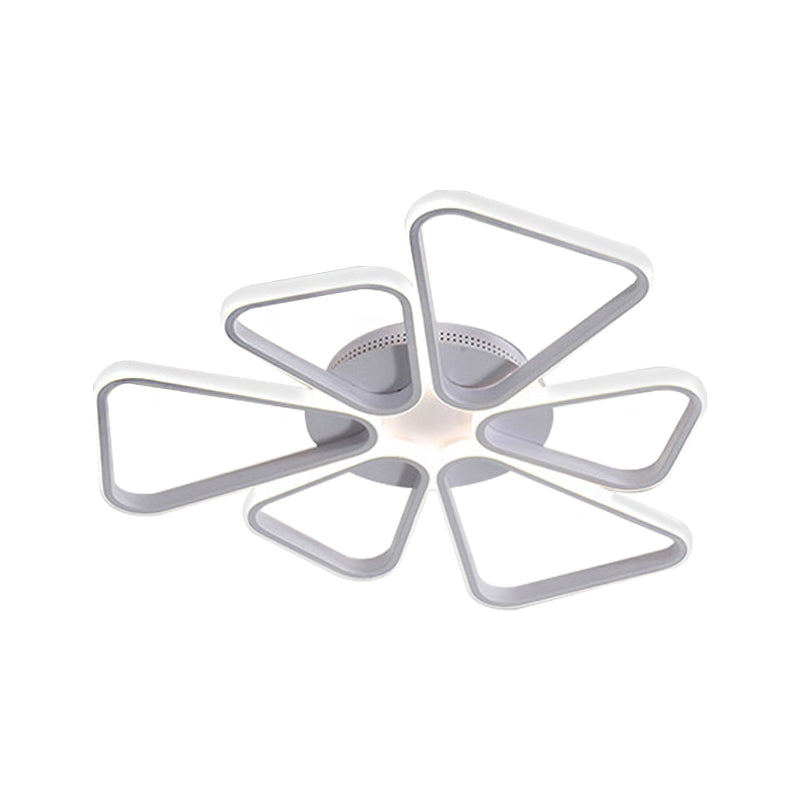 Simple Brown/White Ceiling Light Floral Shape Acrylic Warm/White Lighting LED Flush Mount Light for Child Room Clearhalo 'Ceiling Lights' 'Close To Ceiling Lights' 'Close to ceiling' 'Flush mount' Lighting' 377172