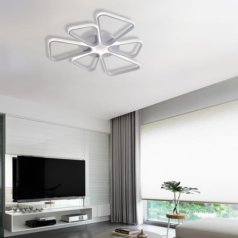 Simple Brown/White Ceiling Light Floral Shape Acrylic Warm/White Lighting LED Flush Mount Light for Child Room Clearhalo 'Ceiling Lights' 'Close To Ceiling Lights' 'Close to ceiling' 'Flush mount' Lighting' 377175