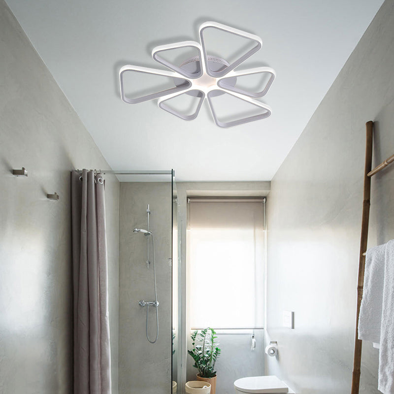 Simple Brown/White Ceiling Light Floral Shape Acrylic Warm/White Lighting LED Flush Mount Light for Child Room Clearhalo 'Ceiling Lights' 'Close To Ceiling Lights' 'Close to ceiling' 'Flush mount' Lighting' 377178