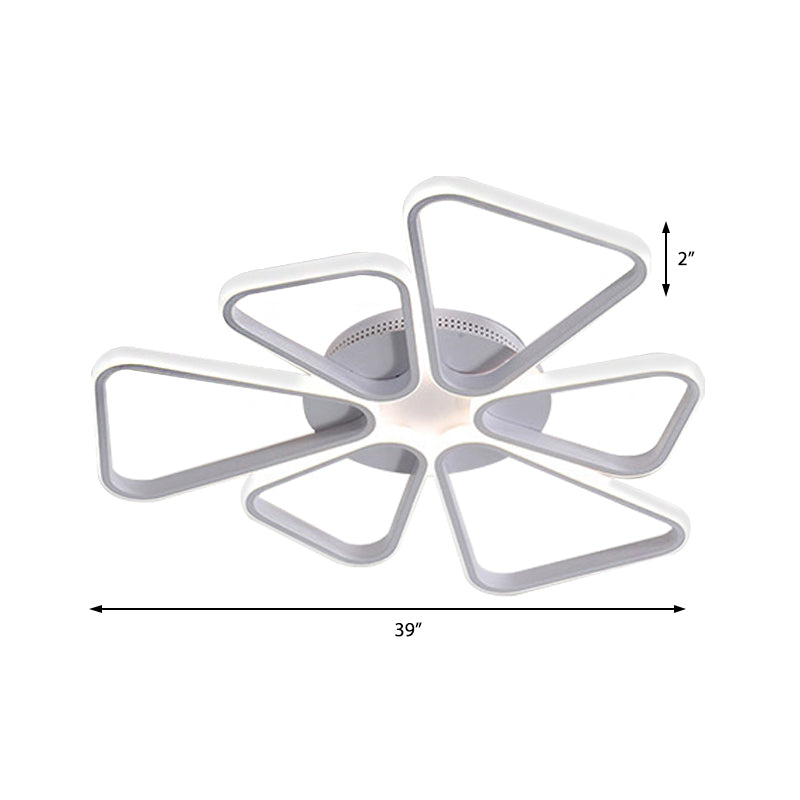 Simple Brown/White Ceiling Light Floral Shape Acrylic Warm/White Lighting LED Flush Mount Light for Child Room Clearhalo 'Ceiling Lights' 'Close To Ceiling Lights' 'Close to ceiling' 'Flush mount' Lighting' 377179