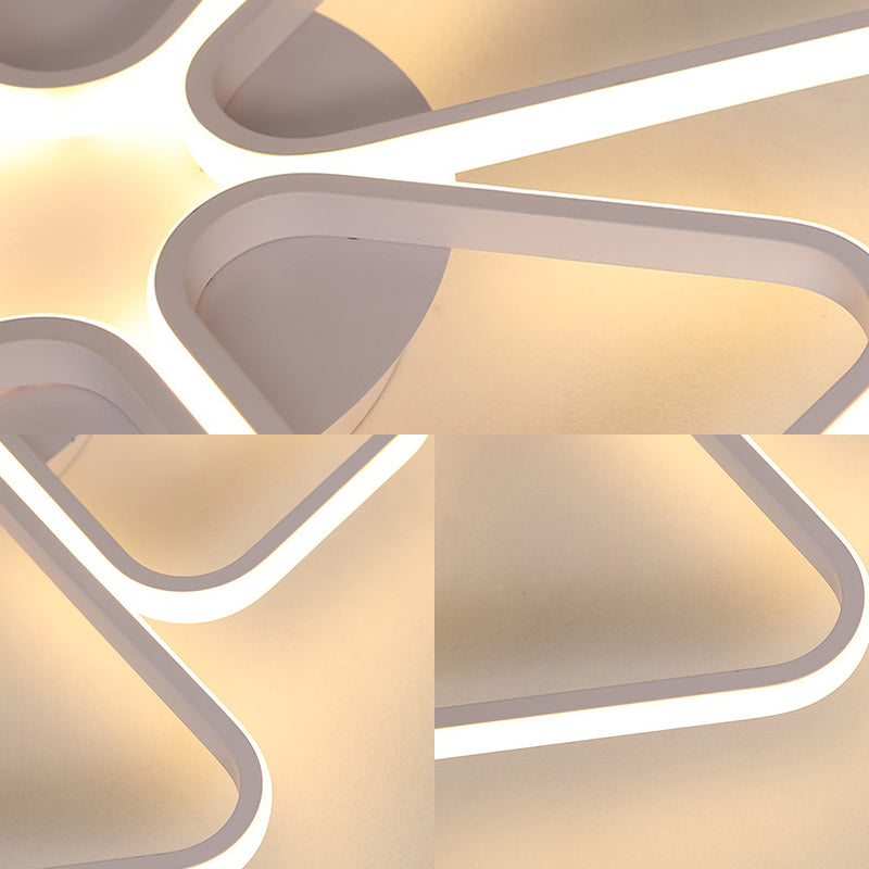 Simple Brown/White Ceiling Light Floral Shape Acrylic Warm/White Lighting LED Flush Mount Light for Child Room Clearhalo 'Ceiling Lights' 'Close To Ceiling Lights' 'Close to ceiling' 'Flush mount' Lighting' 377184