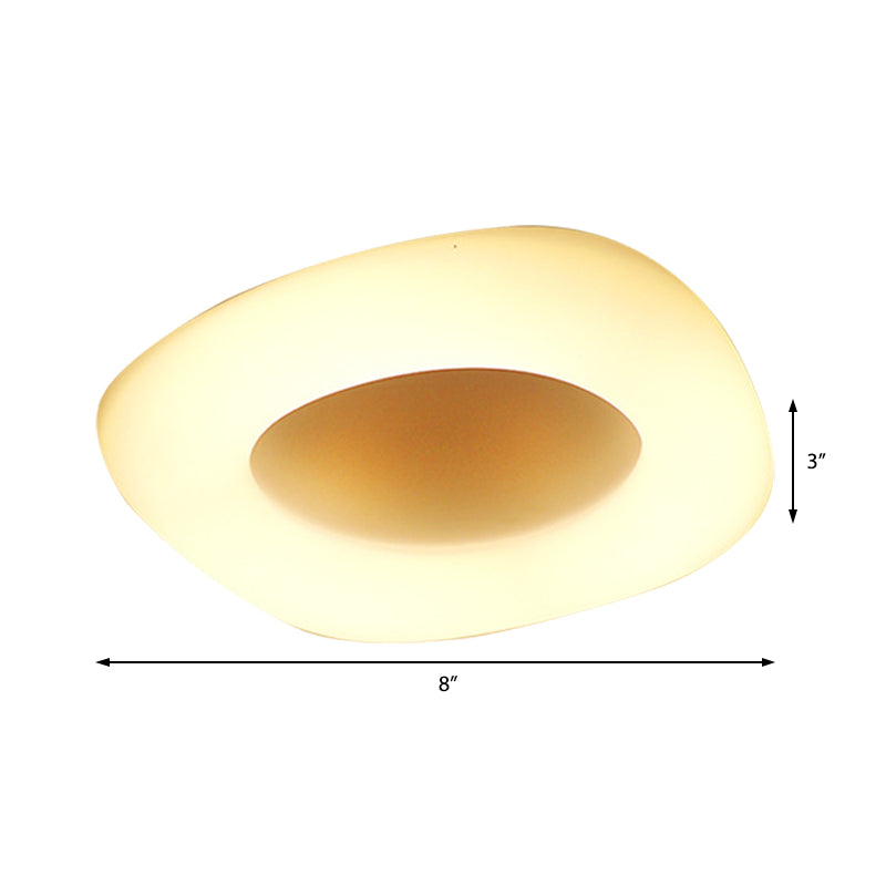 Contemporary Circle/Square Flush Ceiling Light Acrylic White LED Ceiling Lamp for Porch Bathroom Clearhalo 'Ceiling Lights' 'Close To Ceiling Lights' 'Close to ceiling' 'Flush mount' Lighting' 377376