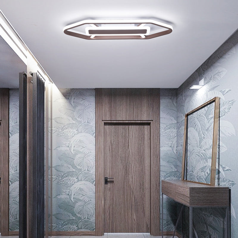 23.5"/31.5"/39" W Linear Flush Lamp Nordic Iron Led Bedroom Flush Lighting in Warm/White Light Clearhalo 'Ceiling Lights' 'Close To Ceiling Lights' 'Close to ceiling' 'Flush mount' Lighting' 377480