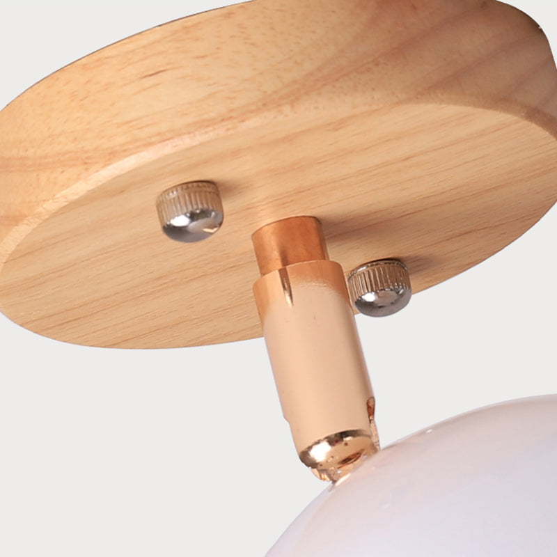 Nordic Black/Gray/White/Pink/Green Orbit Semi Flush Light Adjustable 1 Light Metal Ceiling Mount Light Fixture Clearhalo 'Ceiling Lights' 'Close To Ceiling Lights' 'Close to ceiling' 'Semi-flushmount' Lighting' 381268
