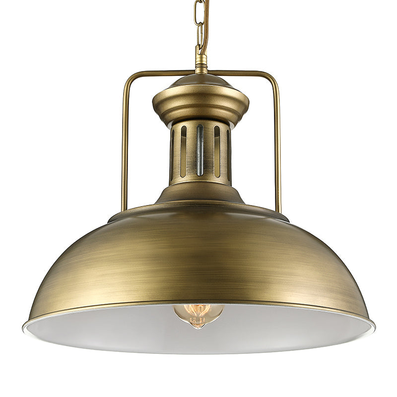 Black/Bronze/Brass Bowl Pendant Lighting Rustic Stylish Metal 1 Light Restaurant Hanging Lamp, 13"/16" Dia Clearhalo 'Art Deco Pendants' 'Black' 'Cast Iron' 'Ceiling Lights' 'Ceramic' 'Crystal' 'Industrial Pendants' 'Industrial' 'Metal' 'Middle Century Pendants' 'Pendant Lights' 'Pendants' 'Rustic Pendants' 'Tiffany' Lighting' 3953