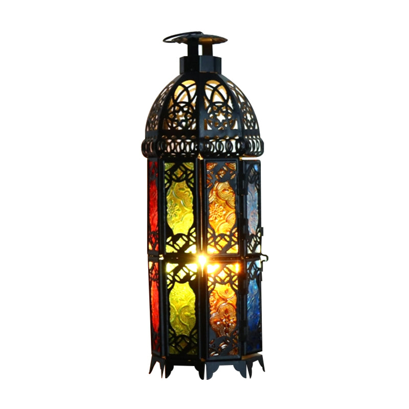 Candlestick Metal Table Lamp Vintage 1-Light 4"/12" Wide Coffee House Desk Lighting in Black Clearhalo 'Lamps' 'Table Lamps' Lighting' 399803