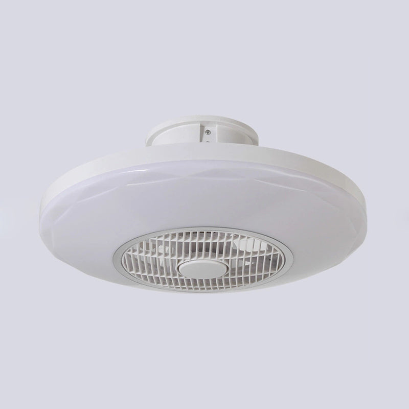 Modern LED Hanging Fan Lighting White/Pink/Blue Oval Flush Mounted Lamp with Acrylic Shade for Dining Room, 19.5" Wide Clearhalo 'Ceiling Fans with Lights' 'Ceiling Fans' 'Kids Ceiling Fans' 'Kids' Lighting' 403703