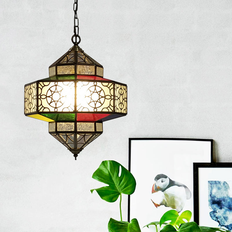 Lantern Restaurant Hanging Chandelier Arab Metal 3 Heads Brass Suspended Pendant Light Clearhalo 'Ceiling Lights' 'Chandeliers' Lighting' options 403970