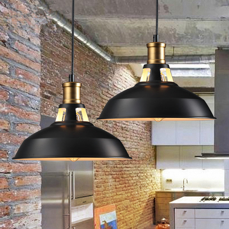 10.5"/12"/15" W 1 Light Hanging Light with Barn Shade Iron Farmhouse Style Dining Room Ceiling Light Fixture in Black/White/White Inner Clearhalo 'Art Deco Pendants' 'Black' 'Cast Iron' 'Ceiling Lights' 'Ceramic' 'Crystal' 'Industrial Pendants' 'Industrial' 'Metal' 'Middle Century Pendants' 'Pendant Lights' 'Pendants' 'Rustic Pendants' 'Tiffany' Lighting' 4124