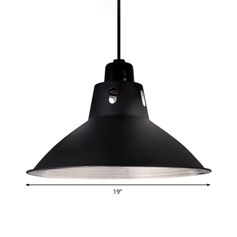 14"/16" W Bowl Dining Table Ceiling Pendant Farmhouse Metallic 1 Light Black Suspension Light Clearhalo 'Art Deco Pendants' 'Black' 'Cast Iron' 'Ceiling Lights' 'Ceramic' 'Crystal' 'Industrial Pendants' 'Industrial' 'Metal' 'Middle Century Pendants' 'Pendant Lights' 'Pendants' 'Rustic Pendants' 'Tiffany' Lighting' 41356