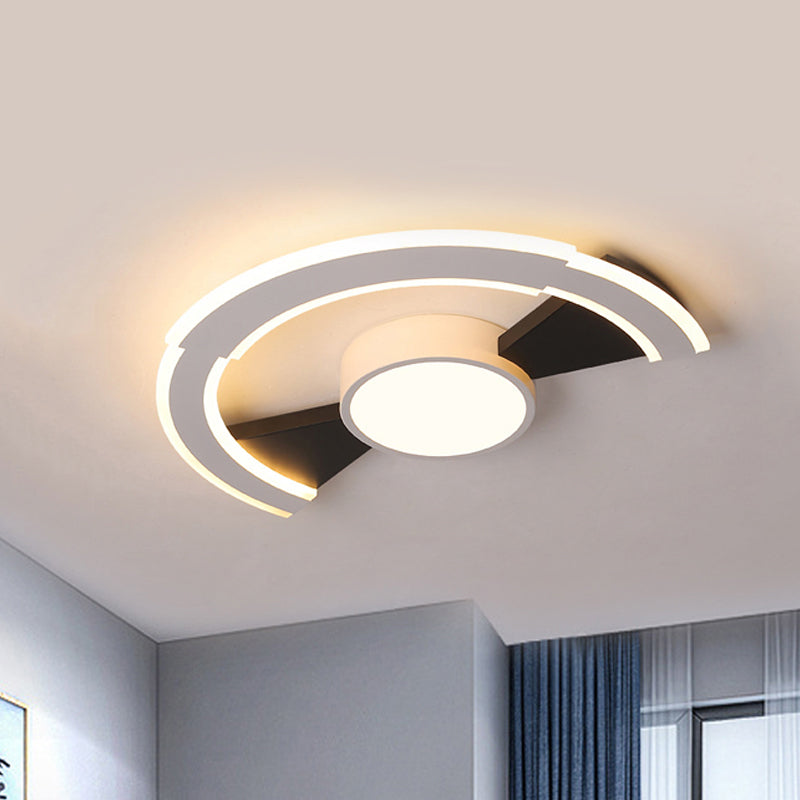16"/19.5"/23.5" Traverse Lighting Fixture Modern Acrylic Warm/White Ceiling Lights Flush Mount Clearhalo 'Ceiling Lights' 'Close To Ceiling Lights' 'Close to ceiling' 'Flush mount' Lighting' 418144