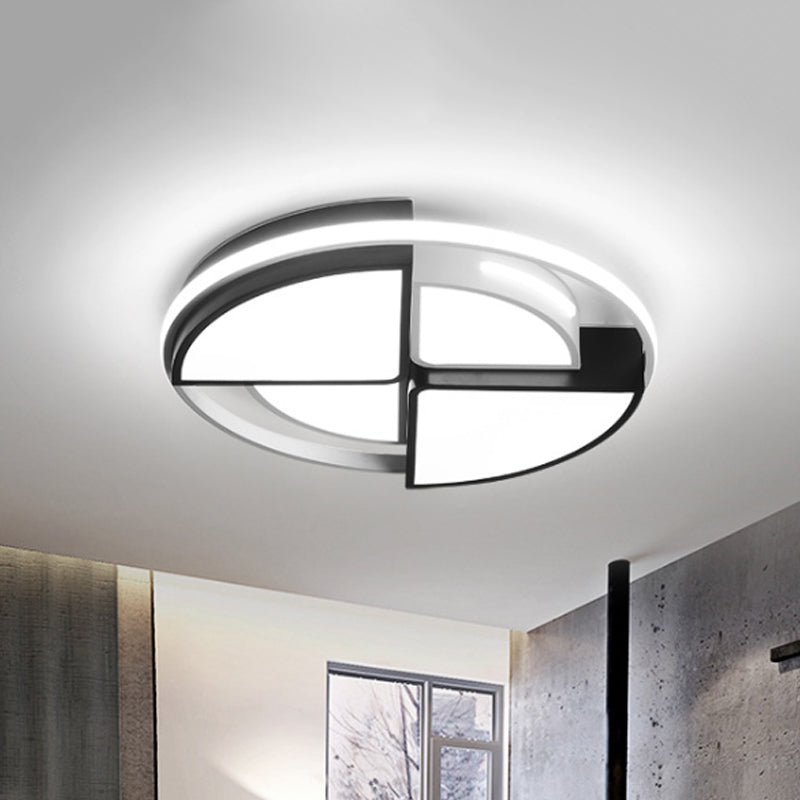 Warm/White Round Lighting Fixture Modern Acrylic 16"/19.5" Ceiling Lights Flush Mount in White Clearhalo 'Ceiling Lights' 'Close To Ceiling Lights' 'Close to ceiling' 'Flush mount' Lighting' 421304