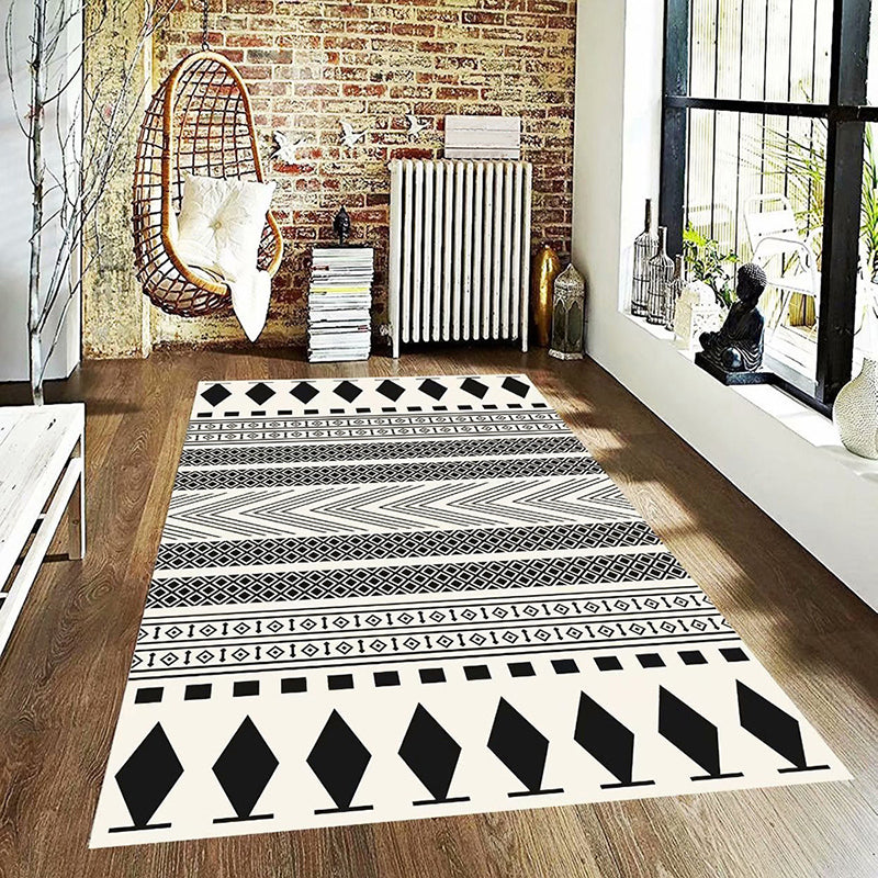 Retro Bohemian Carpet Indoor Carpet Stain Resistant Carpet for Living Room