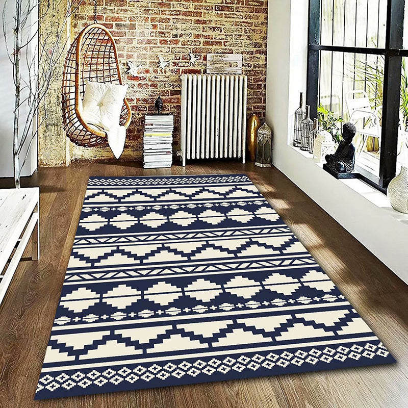 Retro Bohemian Carpet Indoor Carpet Stain Resistant Carpet for Living Room
