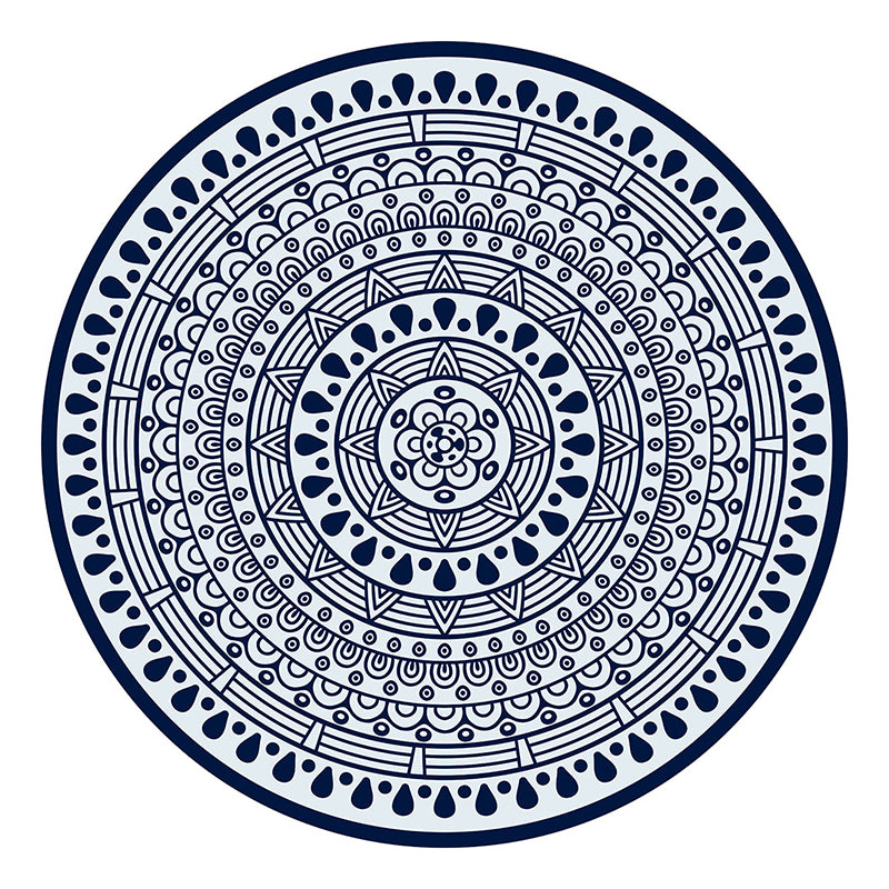 Black Graphic Rug Polyester Bohemian Rug Stain Resistant Rug for Home Decor