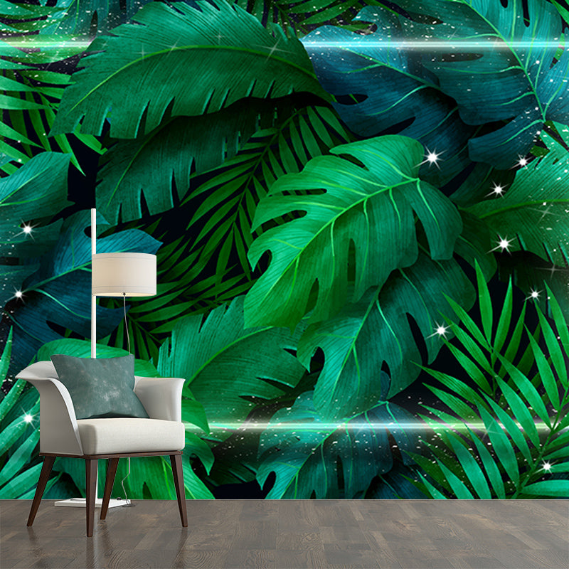 Environmental Illustration Mural Wallpaper Tropical Plants Indoor Wall Mural