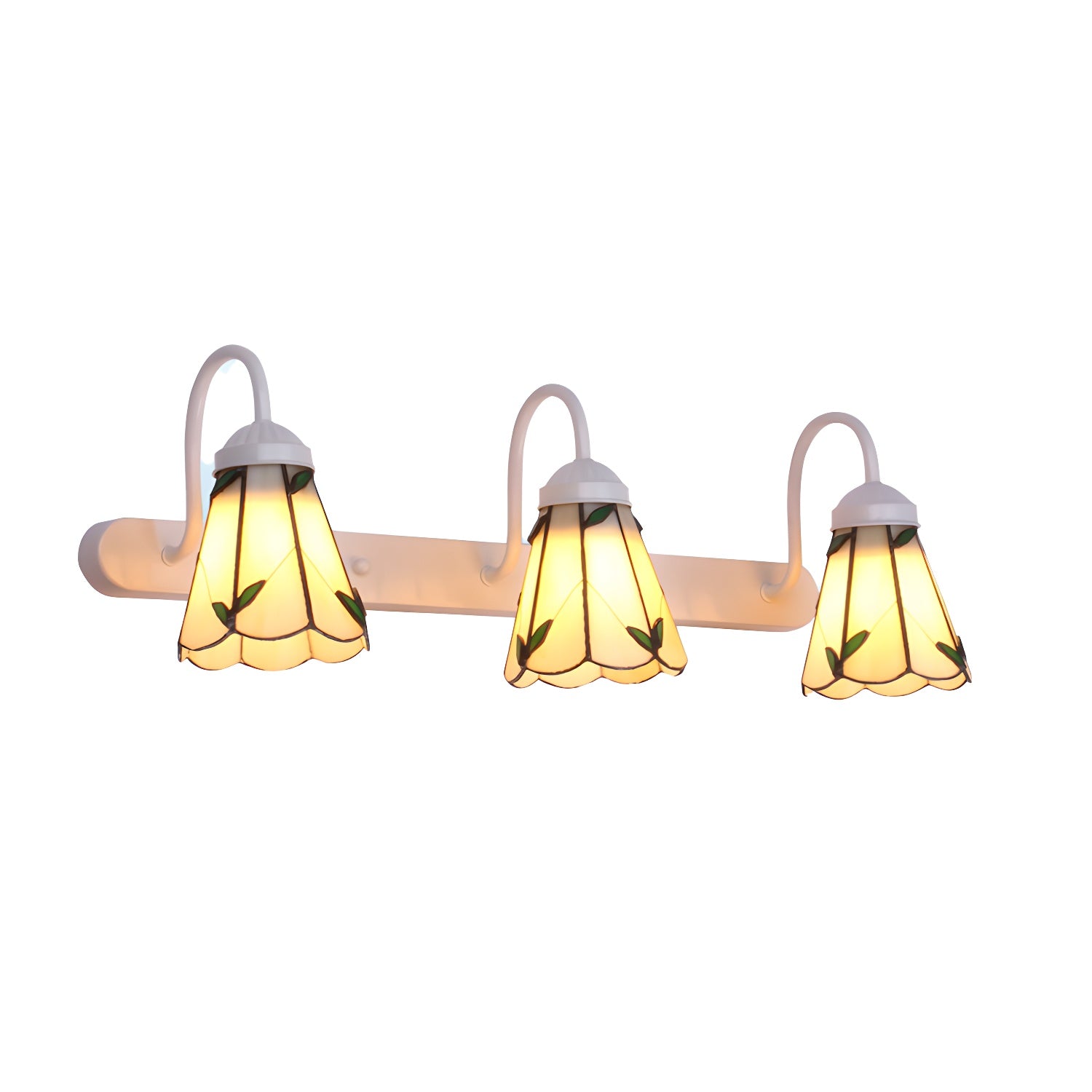 Handcrafted Art Glass Wall Lamp Tiffany Bell Shaped Bathroom Vanity Light