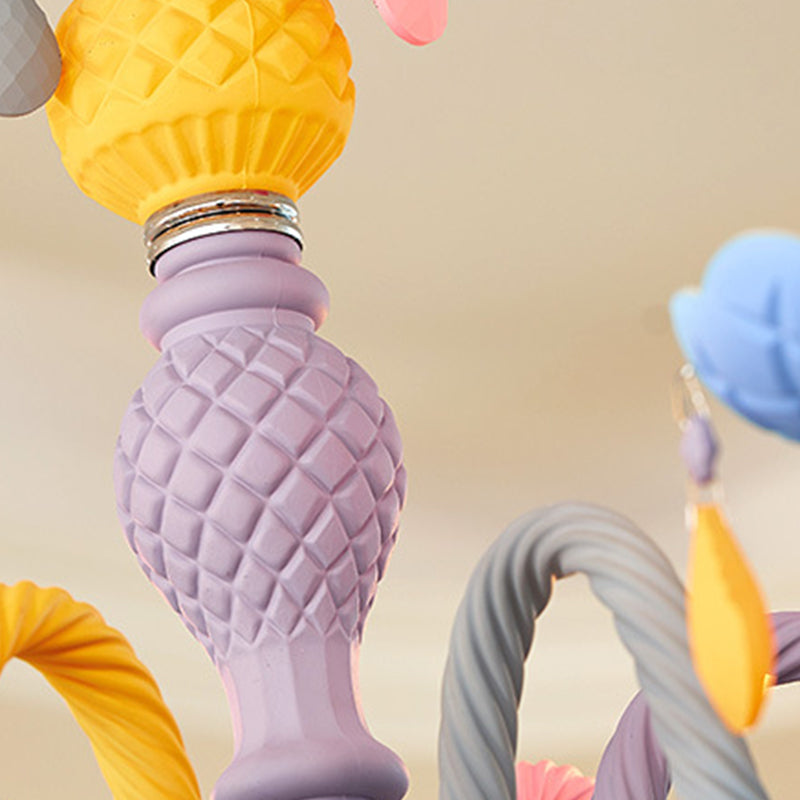 Nordic Multi Head Candle Chandelier Macron Metal Chandelier Lighting Fixtures for Bedroom