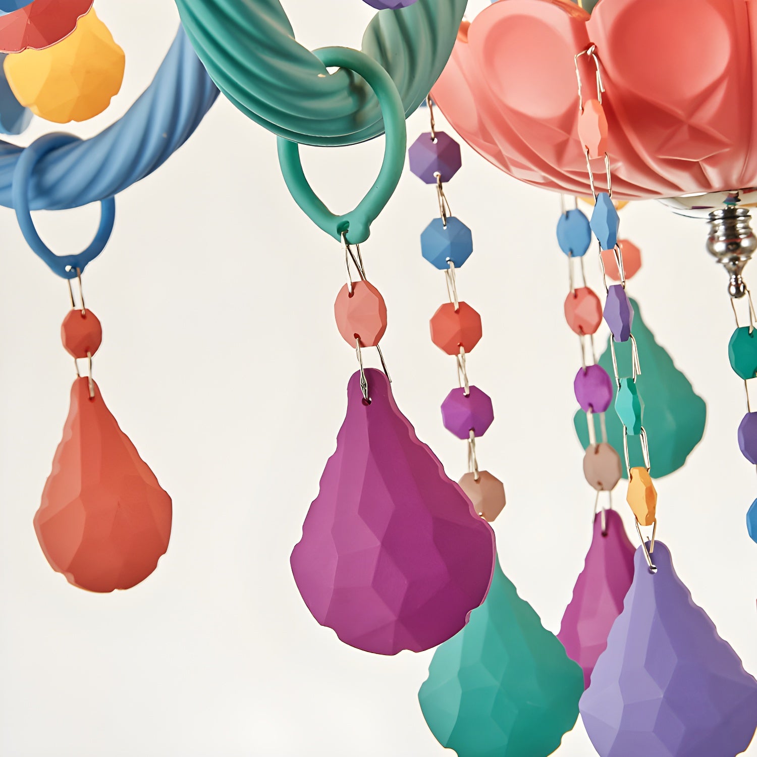 Candle Chandelier Light Nordic Macron Glass Living Room Hanging Pendant