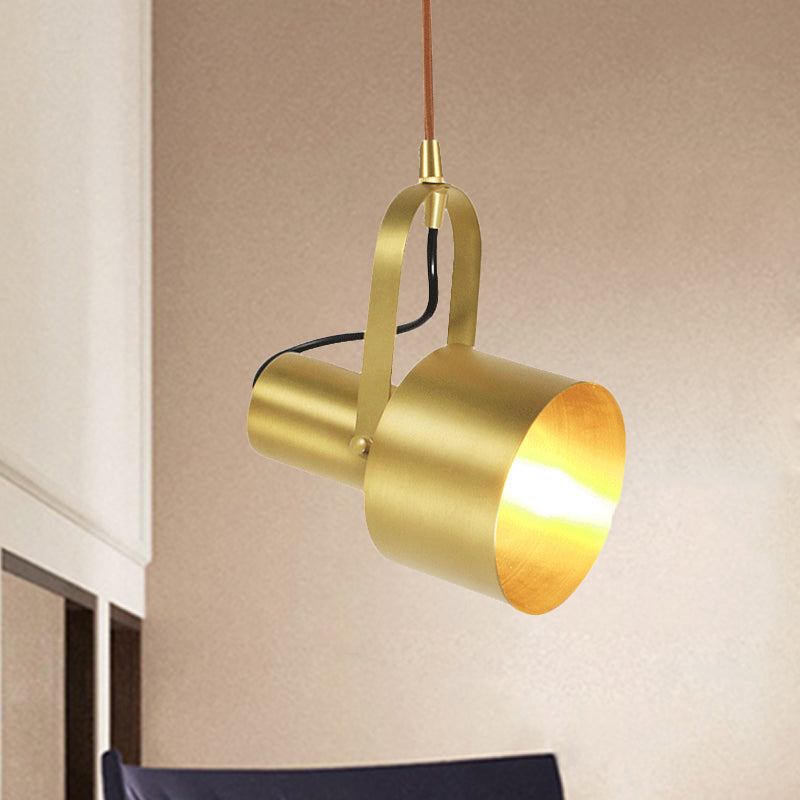 Adjustable Cylinder Metal Ceiling Light Fixture Retro Stylish 4"/5" Dia 1 Light Living Room Pendant Light in Brushed Brass Clearhalo 'Art Deco Pendants' 'Cast Iron' 'Ceiling Lights' 'Ceramic' 'Crystal' 'Industrial Pendants' 'Industrial' 'Metal' 'Middle Century Pendants' 'Pendant Lights' 'Pendants' 'Tiffany' Lighting' 460158