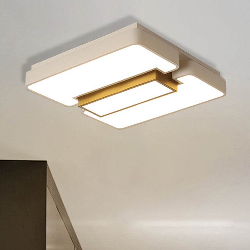 Living Room White Flush Mount Light Acrylic Modern Warm/White Lighting LED Ceiling Lamp Clearhalo 'Ceiling Lights' 'Close To Ceiling Lights' 'Close to ceiling' 'Flush mount' Lighting' 465451