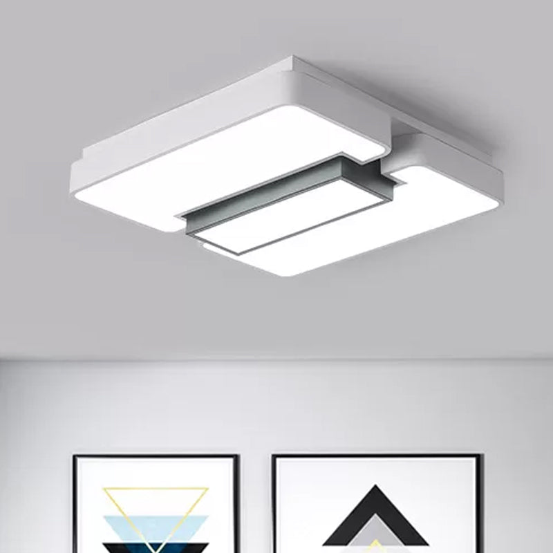 Living Room White Flush Mount Light Acrylic Modern Warm/White Lighting LED Ceiling Lamp Clearhalo 'Ceiling Lights' 'Close To Ceiling Lights' 'Close to ceiling' 'Flush mount' Lighting' 465452