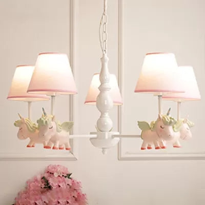Flying Unicorn Suspension Light Nordic Stylish Metal Hanging Light for Nursing Room Clearhalo 'Ceiling Lights' 'Chandeliers' Lighting' options 47934