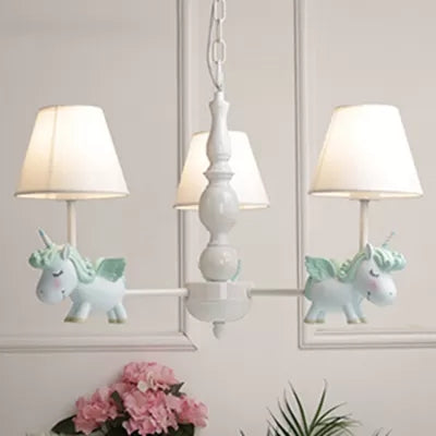 Flying Unicorn Suspension Light Nordic Stylish Metal Hanging Light for Nursing Room 3 Blue Clearhalo 'Ceiling Lights' 'Chandeliers' Lighting' options 47938_b6329c7b-72b8-43fb-b7f9-d4b7d7ab6f2c