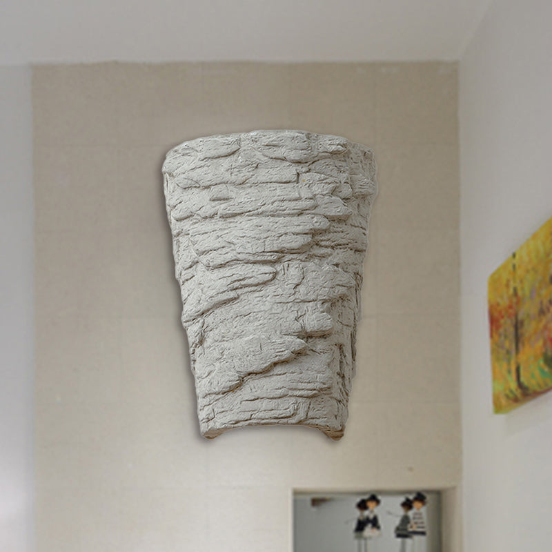 Cement Bowl/Cylinder Shade Wall Lighting Modern Style 1 Light Bathroom Wall Light Fixture in Grey Clearhalo 'Industrial wall lights' 'Industrial' 'Middle century wall lights' 'Tiffany' 'Wall Lamps & Sconces' 'Wall Lights' Lighting' 493857