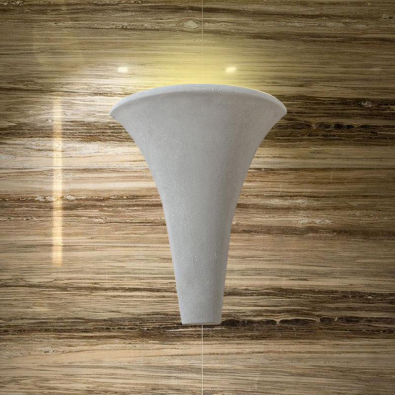 Cement Bowl/Cylinder Shade Wall Lighting Modern Style 1 Light Bathroom Wall Light Fixture in Grey Clearhalo 'Industrial wall lights' 'Industrial' 'Middle century wall lights' 'Tiffany' 'Wall Lamps & Sconces' 'Wall Lights' Lighting' 493862
