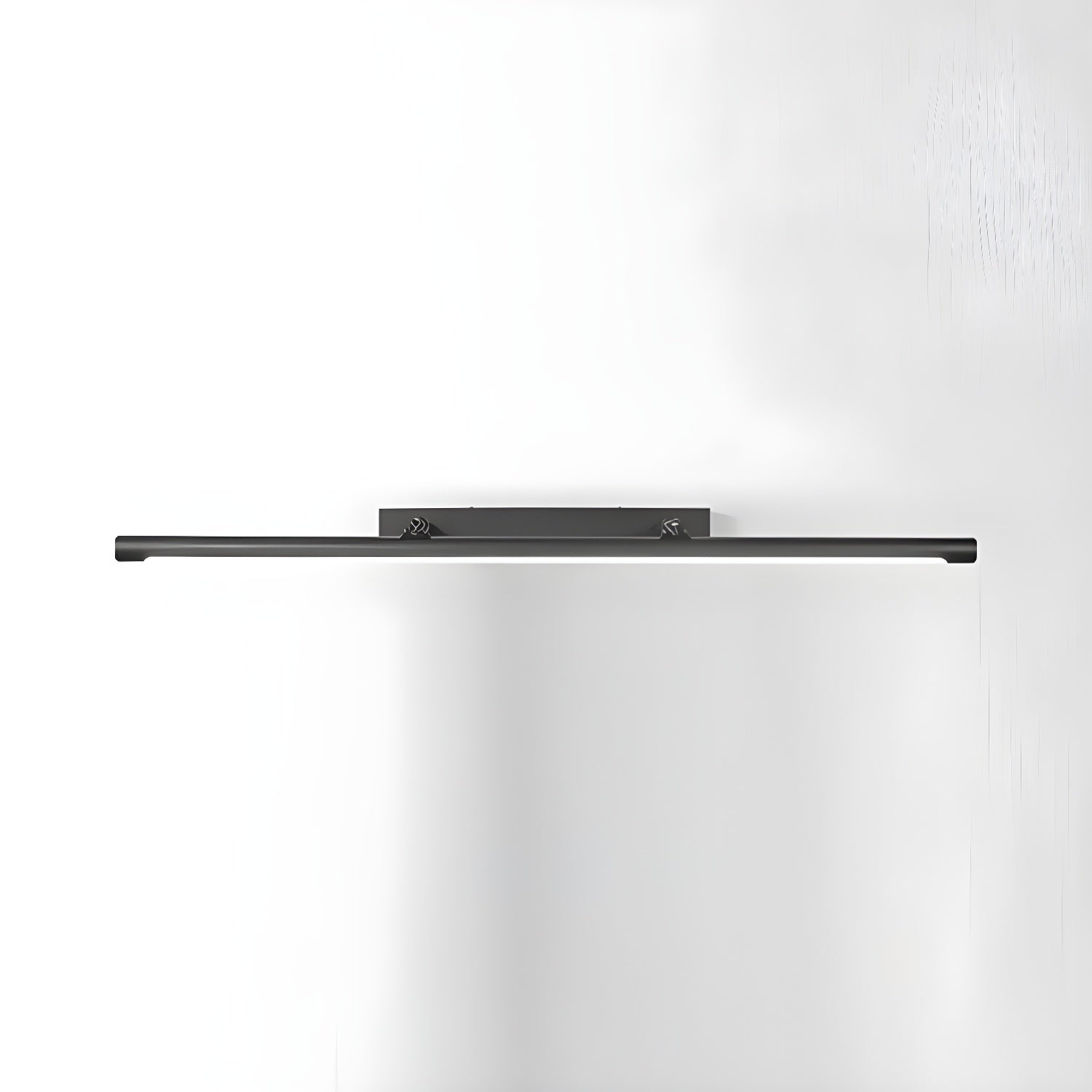 Linear Metal Wall Sconce Modern 1 Light Mirror Swing Arm Wall Mount Lighting in Black