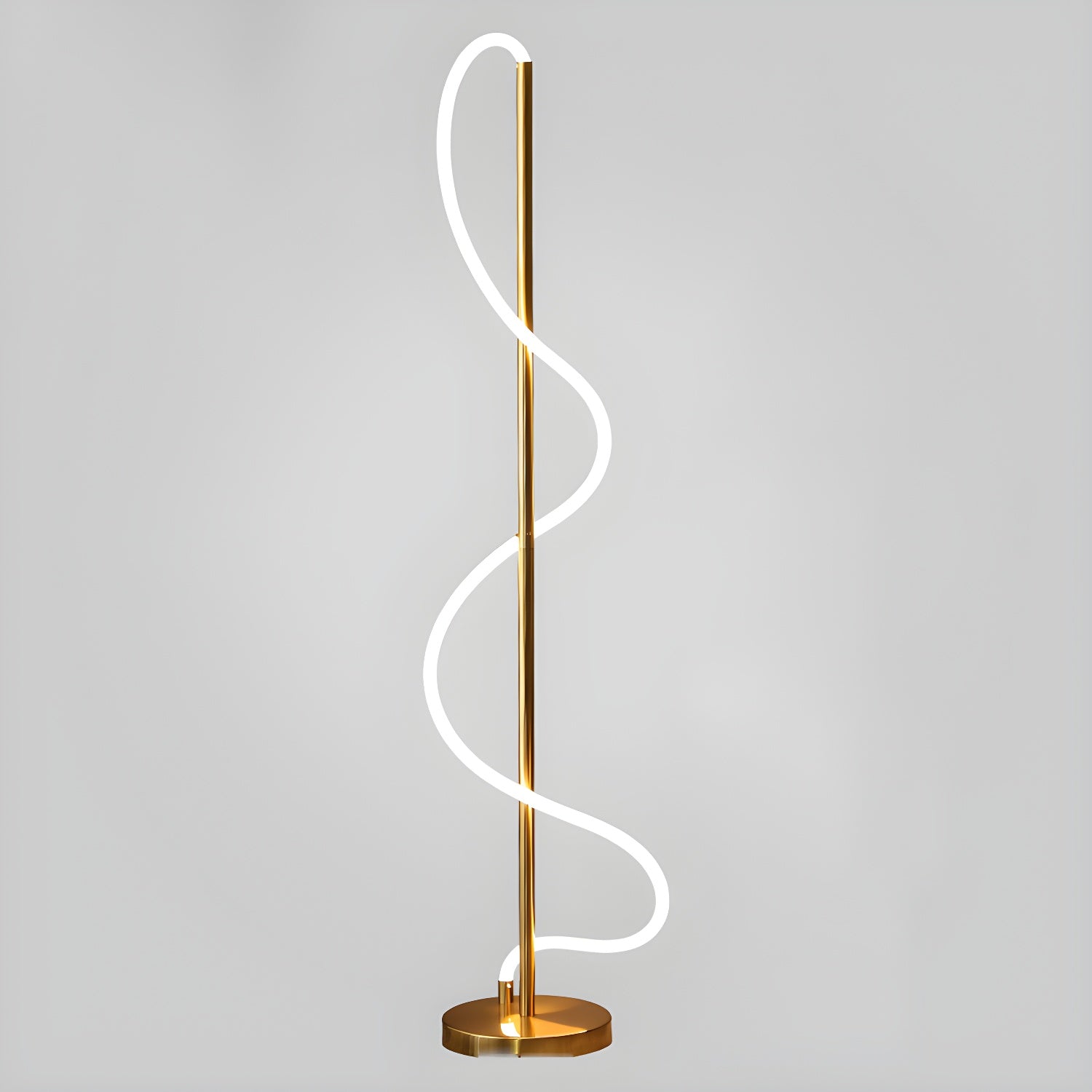 Modern Style Linear Shape Floor Lamp Metal 1 Light Floor Lighting for Living Room