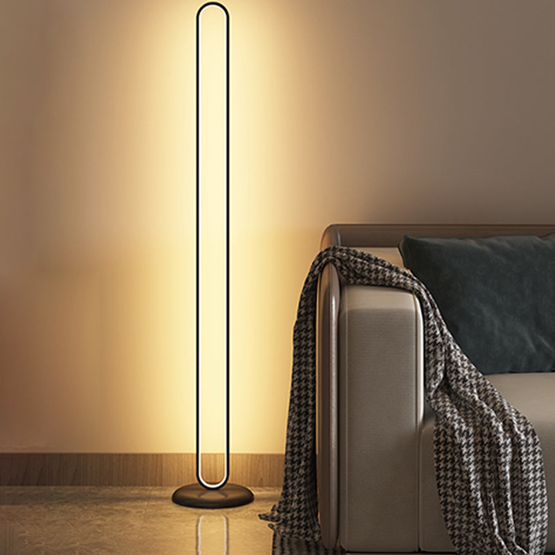 Contemporary Style Linear Shape Floor Lamp Metal 1-Light Floor Lamp
