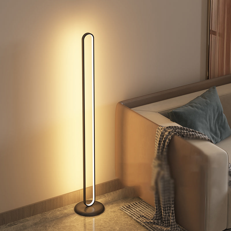Contemporary Style Linear Shape Floor Lamp Metal 1-Light Floor Lamp